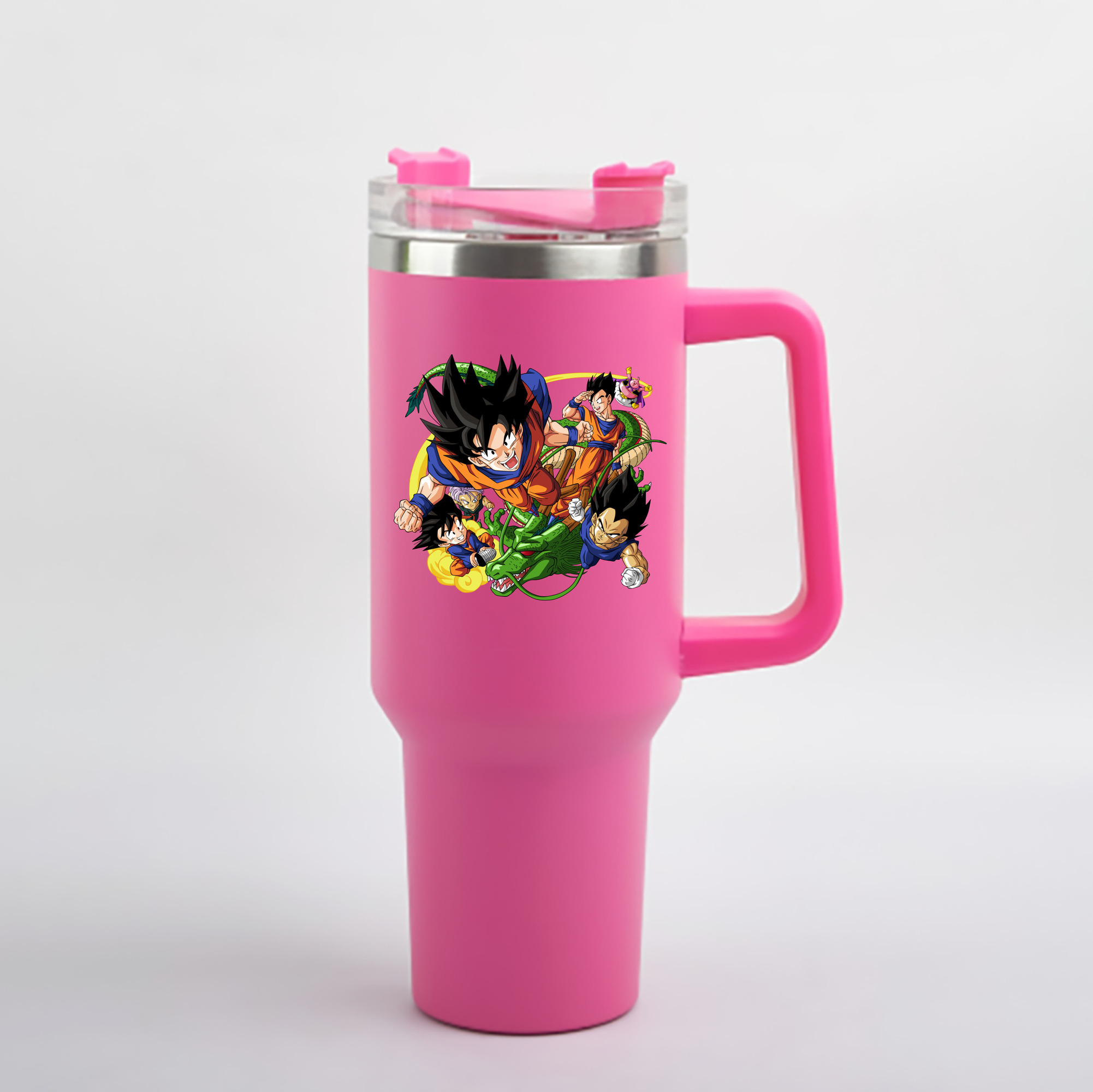 （画像用） ドラゴンボール DRAGON BALL 1200mL車用タンブラー - クリスタルステッカー（プラスチックストロー付き）